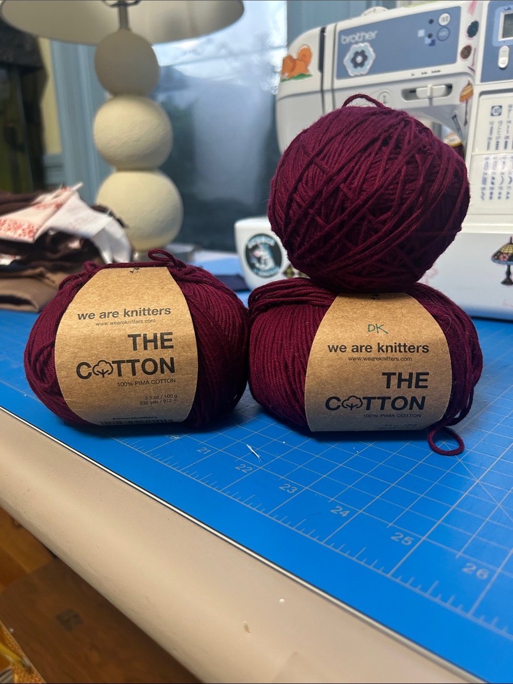 We Are Knitters The Cotton Yarn - Deep Burgundy